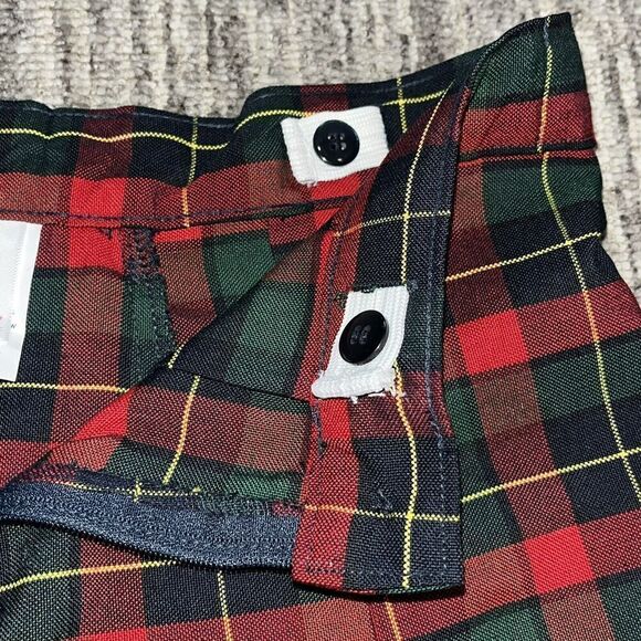 A+ Girls Uniform Skirt Red & Green Size‎ 6 Plaid Kick Pleat - Picture 4 of 5
